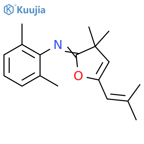 Benzenamine,N-[3,3-dimethyl-5-(2-methyl-1-propenyl)-2(3H)-furanylidene]-2,6-dimethyl- structure