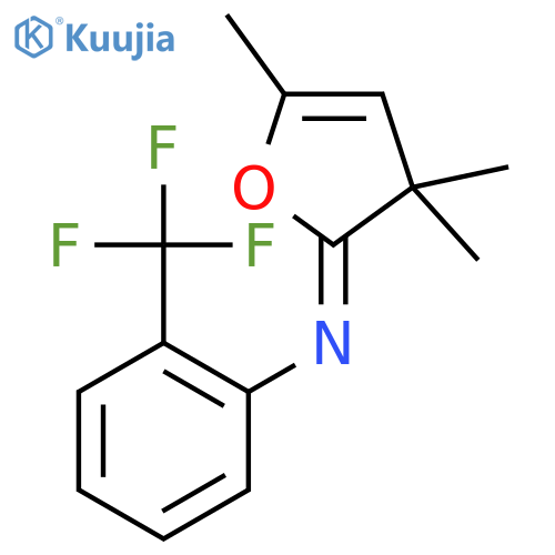 Benzenamine, 2-(trifluoromethyl)-N-(3,3,5-trimethyl-2(3H)-furanylidene)- structure