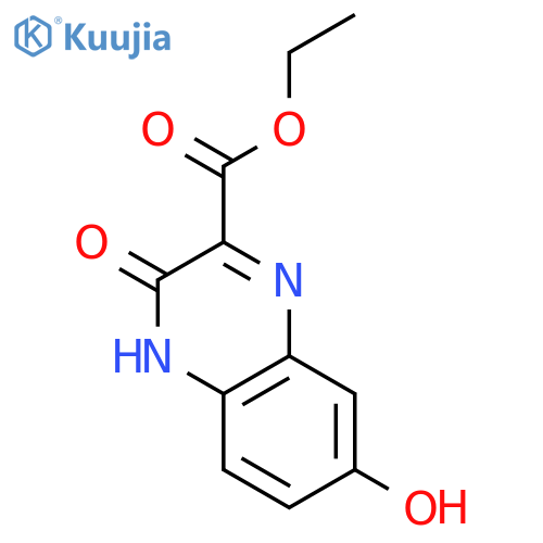 2-QUINOXALINECARBOXYLIC ACID, 3,4-DIHYDRO-7-HYDROXY-3-OXO-, ETHYL ESTER structure