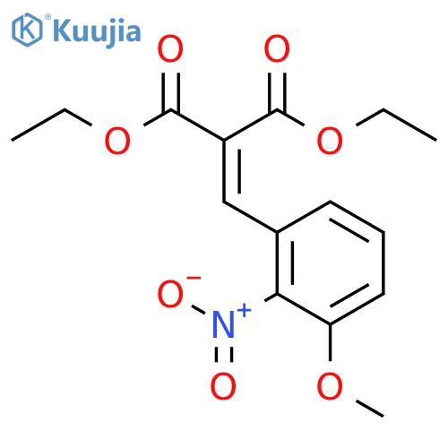 Propanedioic acid, [(3-methoxy-2-nitrophenyl)methylene]-, diethyl ester structure