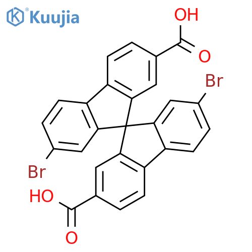 9,9'-SPIROBI[9H-FLUORENE]-2,2'-DICARBOXYLIC ACID, 7,7'-DIBROMO- structure