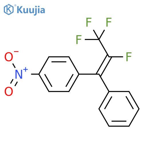Benzene, 1-nitro-4-[(1E)-2,3,3,3-tetrafluoro-1-phenyl-1-propenyl]- structure