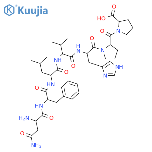 L-Proline, L-asparaginyl-L-phenylalanyl-L-leucyl-L-valyl-L-histidyl-L-prolyl- structure