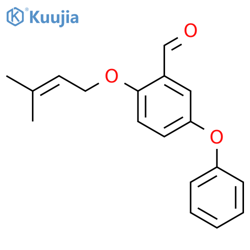 Benzaldehyde, 2-[(3-methyl-2-butenyl)oxy]-5-phenoxy- structure