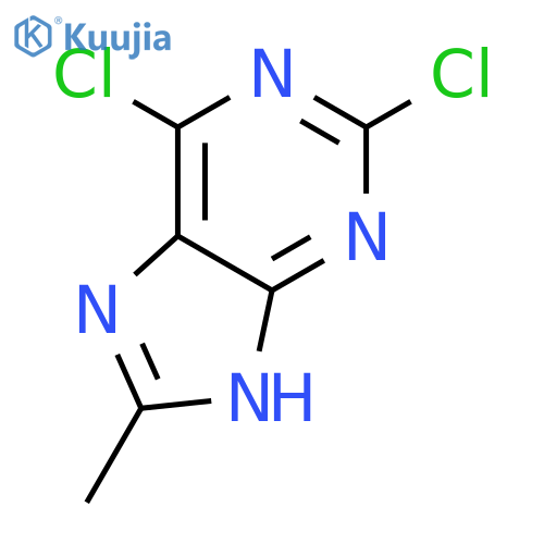 2,6-dichloro-8-methyl-9H-Purine structure