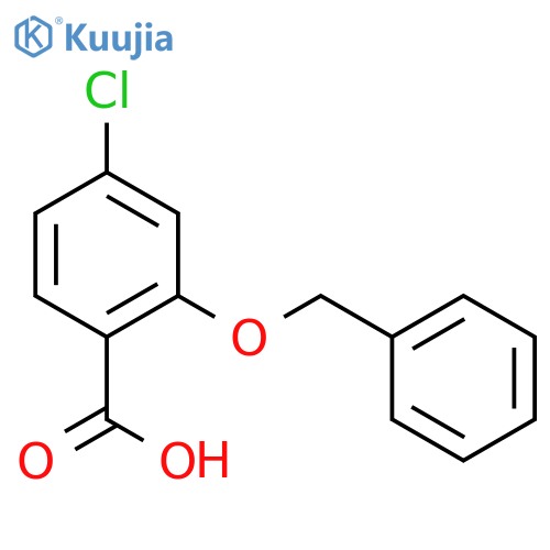 Benzoic acid, 4-chloro-2-(phenylmethoxy)- structure