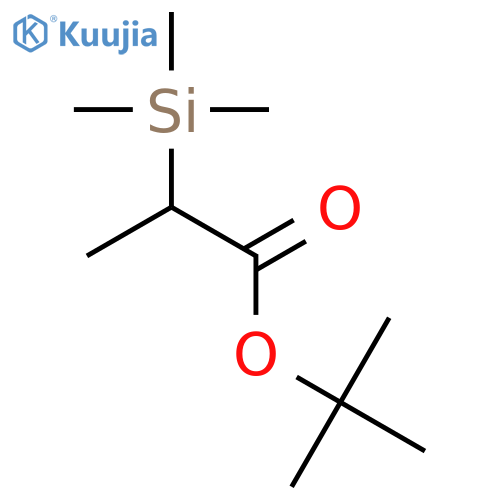 Propanoic acid, 2-(trimethylsilyl)-, 1,1-dimethylethyl ester structure