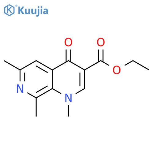 1,7-Naphthyridine-3-carboxylic acid, 1,4-dihydro-1,6,8-trimethyl-4-oxo-,ethyl ester structure