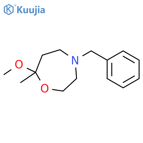 1,4-Oxazepine, hexahydro-7-methoxy-7-methyl-4-(phenylmethyl)- structure