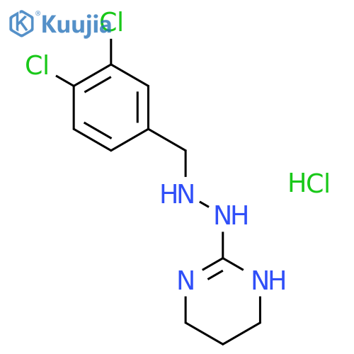 2-[2-(3,4-dichlorobenzyl)hydrazino]-1,4,5,6-tetrahydropyrimidine hydrochloride structure