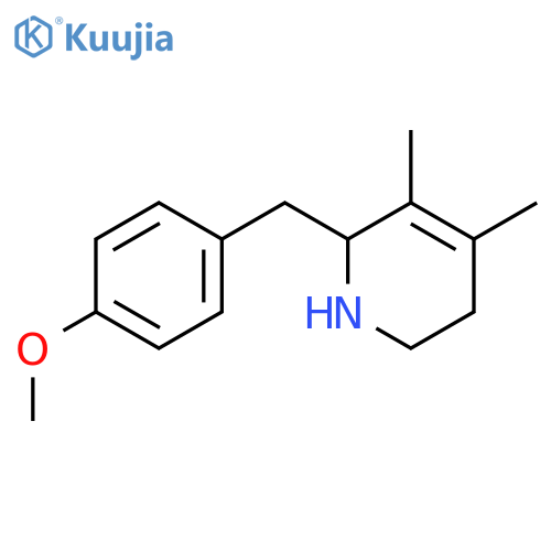 Pyridine, 1,2,5,6-tetrahydro-2-[(4-methoxyphenyl)methyl]-3,4-dimethyl- structure