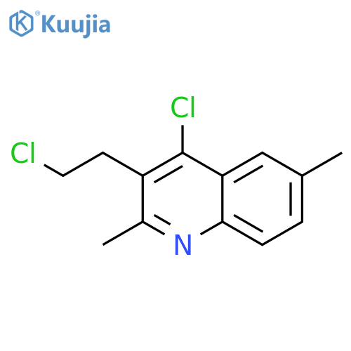 Quinoline, 4-chloro-3-(2-chloroethyl)-2,6-dimethyl- structure
