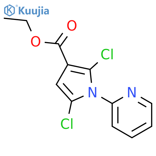 1H-PYRROLE-3-CARBOXYLIC ACID, 2,5-DICHLORO-1-(2-PYRIDINYL)-, ETHYL ESTER structure