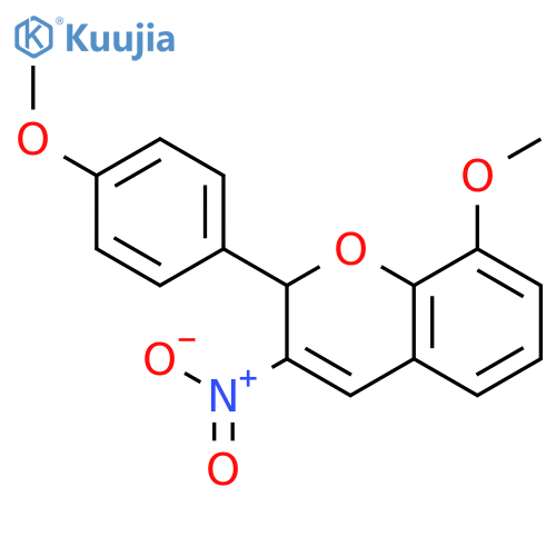 8-methoxy-2-(4-methoxyphenyl)-3-nitro-2H-chromene structure