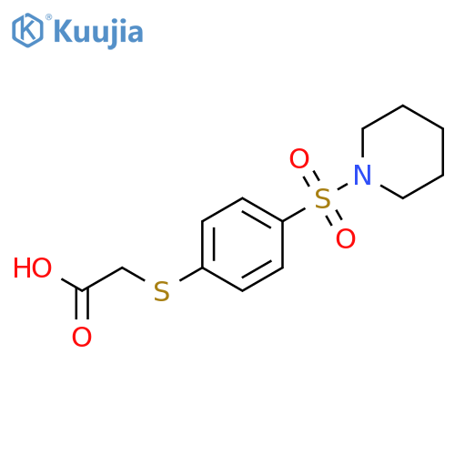 ACETIC ACID, [[4-(1-PIPERIDINYLSULFONYL)PHENYL]THIO]- structure