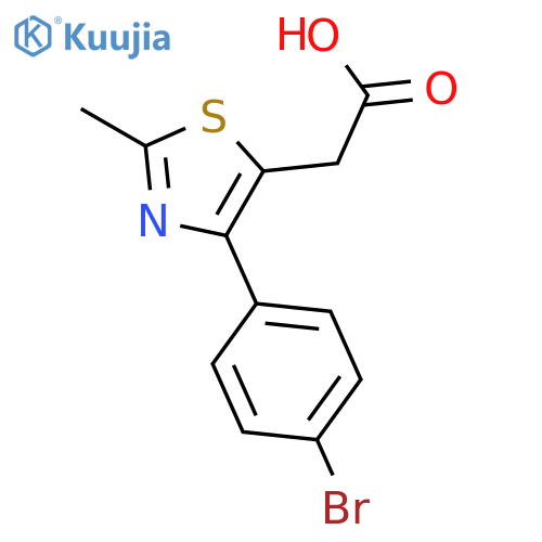 5-THIAZOLEACETIC ACID, 4-(4-BROMOPHENYL)-2-METHYL- structure