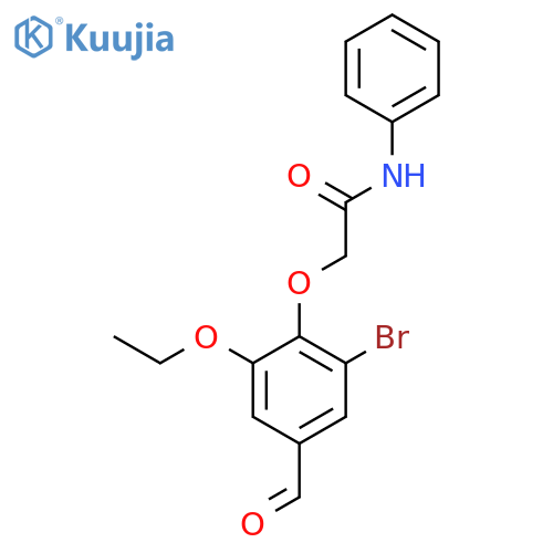 2-(2-Bromo-6-ethoxy-4-formylphenoxy)-N-phenylacetamide structure