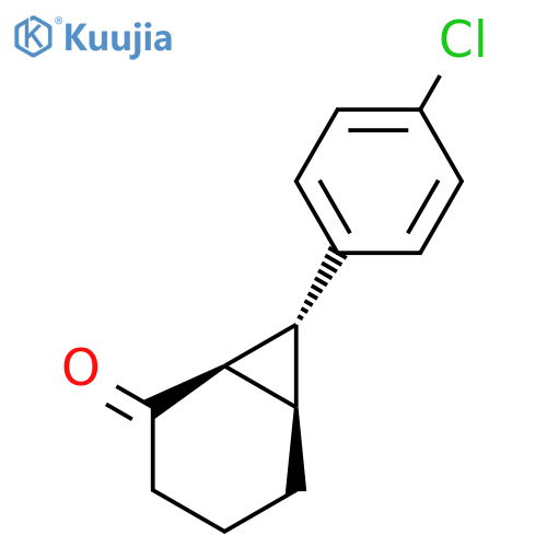 Bicyclo[4.1.0]heptan-2-one, 7-(4-chlorophenyl)-, (1R,6R,7R)-rel-(-)- structure