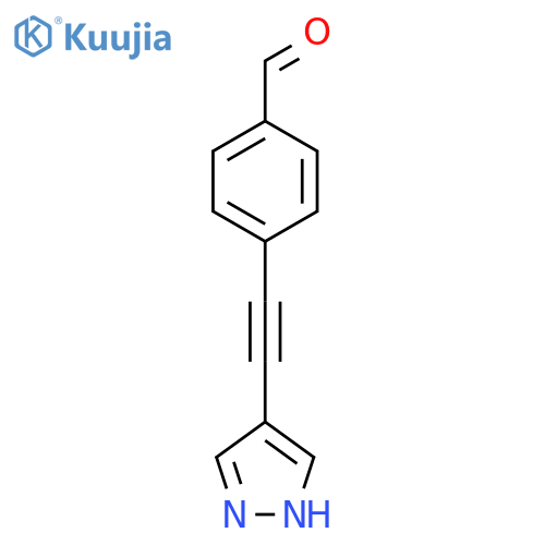 4-[2-(1H-Pyrazol-4-yl)ethynyl]benzaldehyde structure