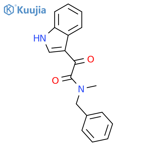 N-benzyl-2-(1H-indol-3-yl)-N-methyl-2-oxoacetamide structure