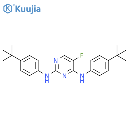 2,4-Pyrimidinediamine, N,N'-bis[4-(1,1-dimethylethyl)phenyl]-5-fluoro- structure