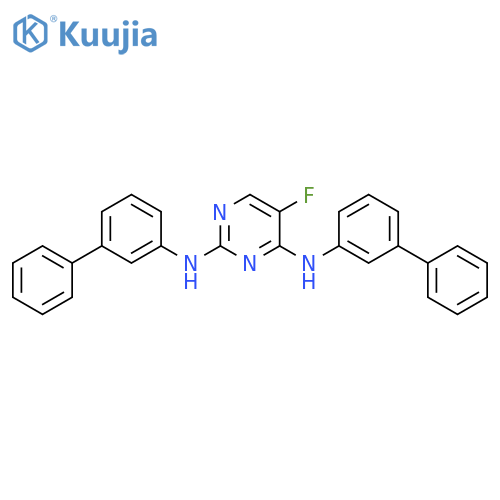 2,4-Pyrimidinediamine, N,N'-bis([1,1'-biphenyl]-3-yl)-5-fluoro- structure