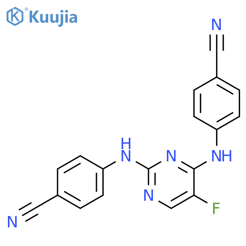 Benzonitrile, 4,4'-[(5-fluoro-2,4-pyrimidinediyl)diimino]bis- structure