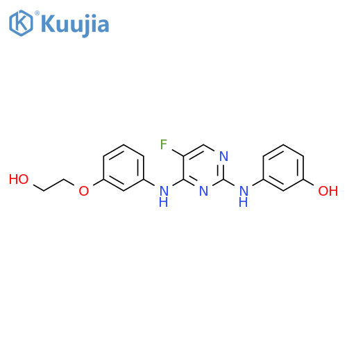 Phenol,3-[[5-fluoro-4-[[3-(2-hydroxyethoxy)phenyl]amino]-2-pyrimidinyl]amino]- structure