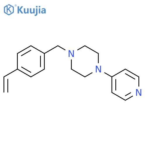 Piperazine, 1-[(4-ethenylphenyl)methyl]-4-(4-pyridinyl)- structure