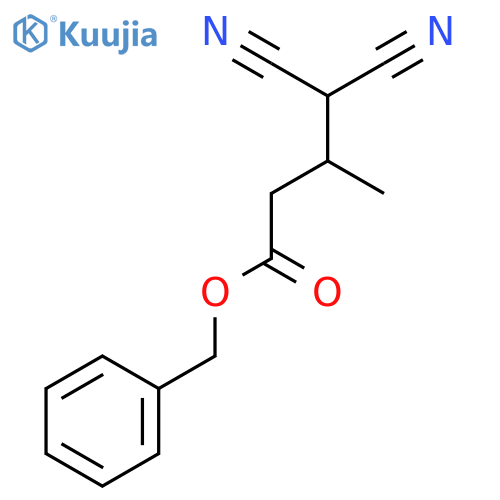 Butanoic acid, 4,4-dicyano-3-methyl-, phenylmethyl ester, (3S)- structure