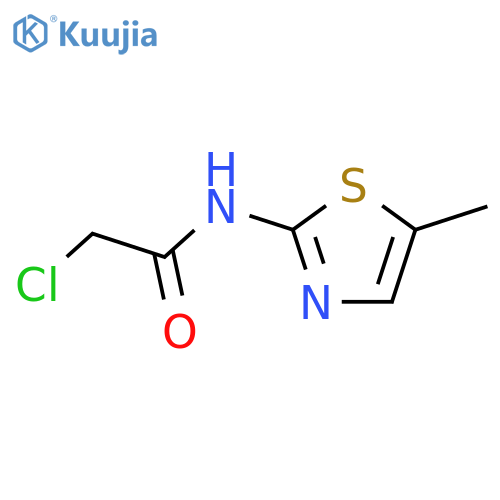 2-chloro-N-(5-methyl-1,3-thiazol-2-yl)acetamide structure