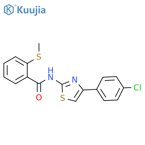 N-4-(4-chlorophenyl)-1,3-thiazol-2-yl-2-(methylsulfanyl)benzamide structure