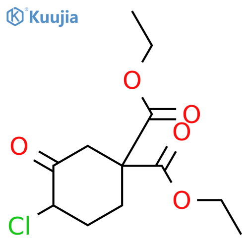 1,1-Cyclohexanedicarboxylic acid, 4-chloro-3-oxo-, diethyl ester structure