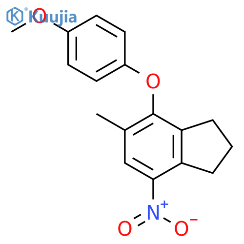 1H-Indene, 2,3-dihydro-4-(4-methoxyphenoxy)-5-methyl-7-nitro- structure