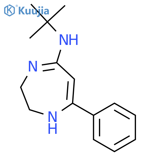 1H-1,4-Diazepin-5-amine, N-(1,1-dimethylethyl)-2,3-dihydro-7-phenyl- structure