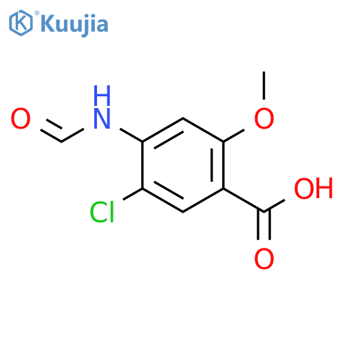 BENZOIC ACID, 5-CHLORO-4-(FORMYLAMINO)-2-METHOXY- structure