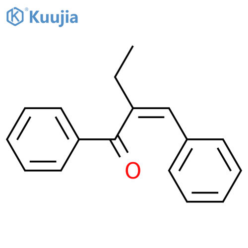 1-Butanone, 1-phenyl-2-(phenylmethylene)-, (E)- structure