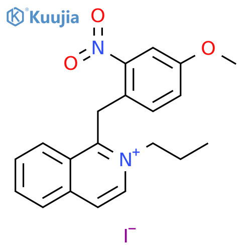 Isoquinolinium, 1-[(4-methoxy-2-nitrophenyl)methyl]-2-propyl-, iodide structure