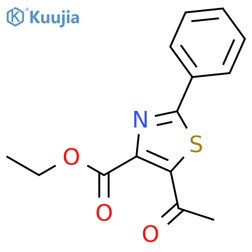 ethyl 5-acetyl-2-phenylthiazole-4-carboxylate structure