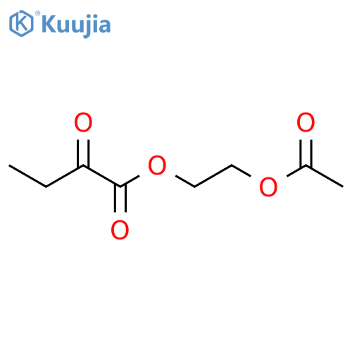 Butanoic acid, 2-oxo-, 2-(acetyloxy)ethyl ester structure