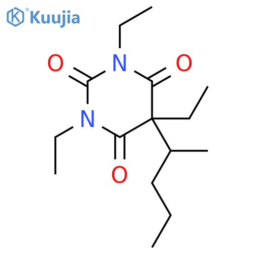 2,4,6(1H,3H,5H)-PYRIMIDINETRIONE, 1,3,5-TRIETHYL-5-(1-METHYLBUTYL)- structure