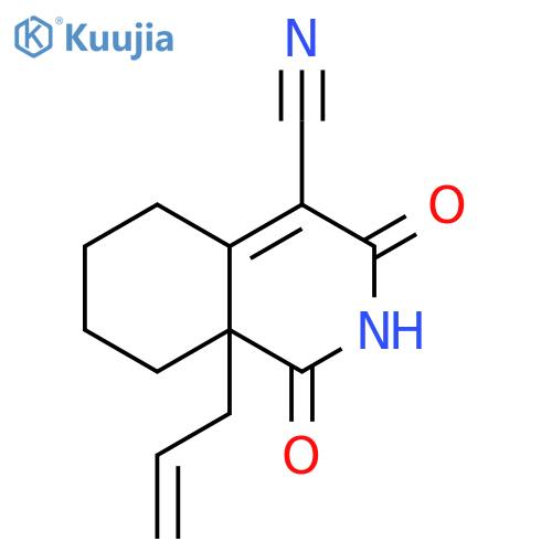 4-Isoquinolinecarbonitrile,1,2,3,5,6,7,8,8a-octahydro-1,3-dioxo-8a-(2-propenyl)- structure