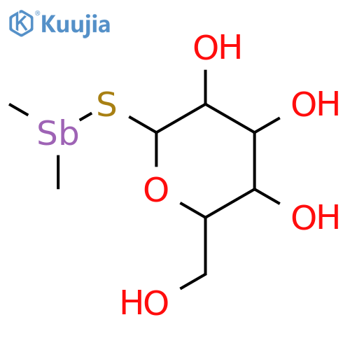 b-D-Glucopyranose,1-deoxy-1-[(dimethylstibino)thio]- (9CI) structure