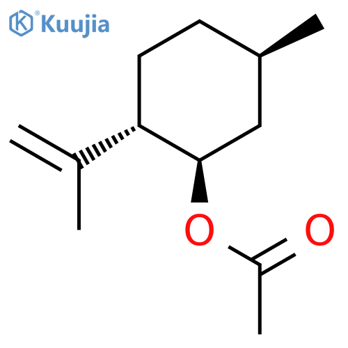 Cyclohexanol,5-methyl-2-(1-methylethenyl)-, 1-acetate, (1R,2S,5R)- structure