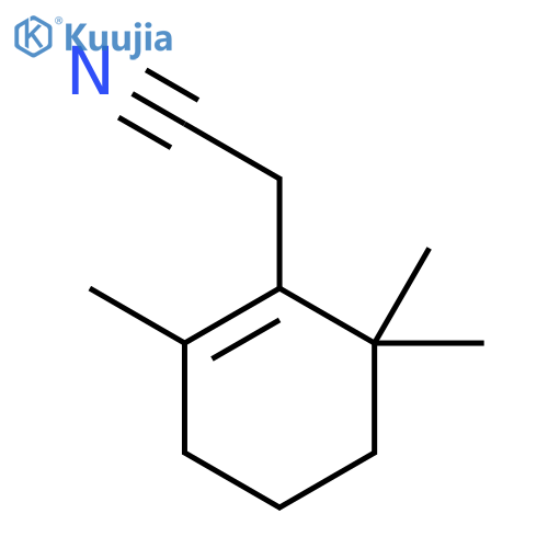 2,6,6-trimethyl-1-cyclohexene-1-acetonitrile structure