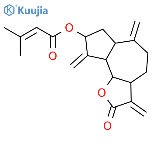 (3aS,6aR,8S,9aR,9bS)-3,6,9-trimethylidene-2-oxododecahydroazuleno[4,5-b]furan-8-yl 3-methylbut-2-enoate structure
