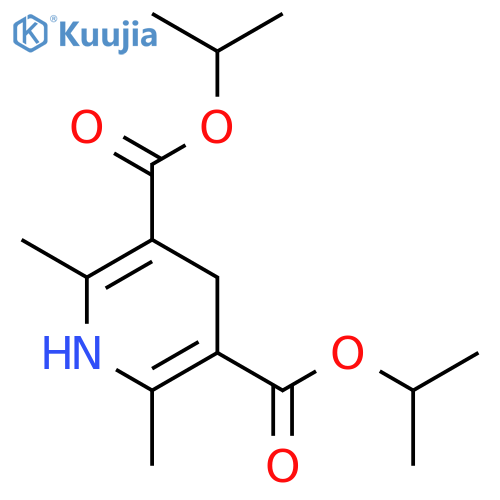 3,5-Pyridinedicarboxylic acid, 1,4-dihydro-2,6-dimethyl-, 3,5-bis(1-methylethyl) ester structure