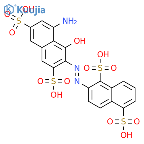 2-[(8-amino-1-hydroxy-3,6-disulpho-2-naphthyl)azo]naphthalene-1,5-disulphonic acid structure