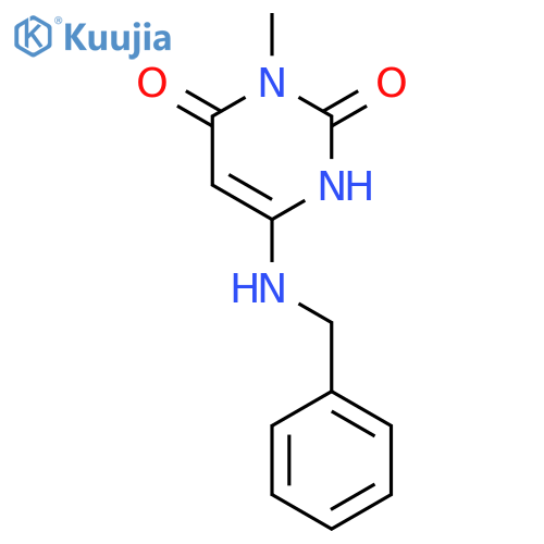 6-(benzylamino)-3-methyl-1,2,3,4-tetrahydropyrimidine-2,4-dione structure