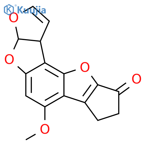 6-methoxy-3a,7,8,10c-tetrahydro-9H-cyclopenta[b]furo[3',2':4,5]furo[2,3-g][1]benzofuran-9-one structure